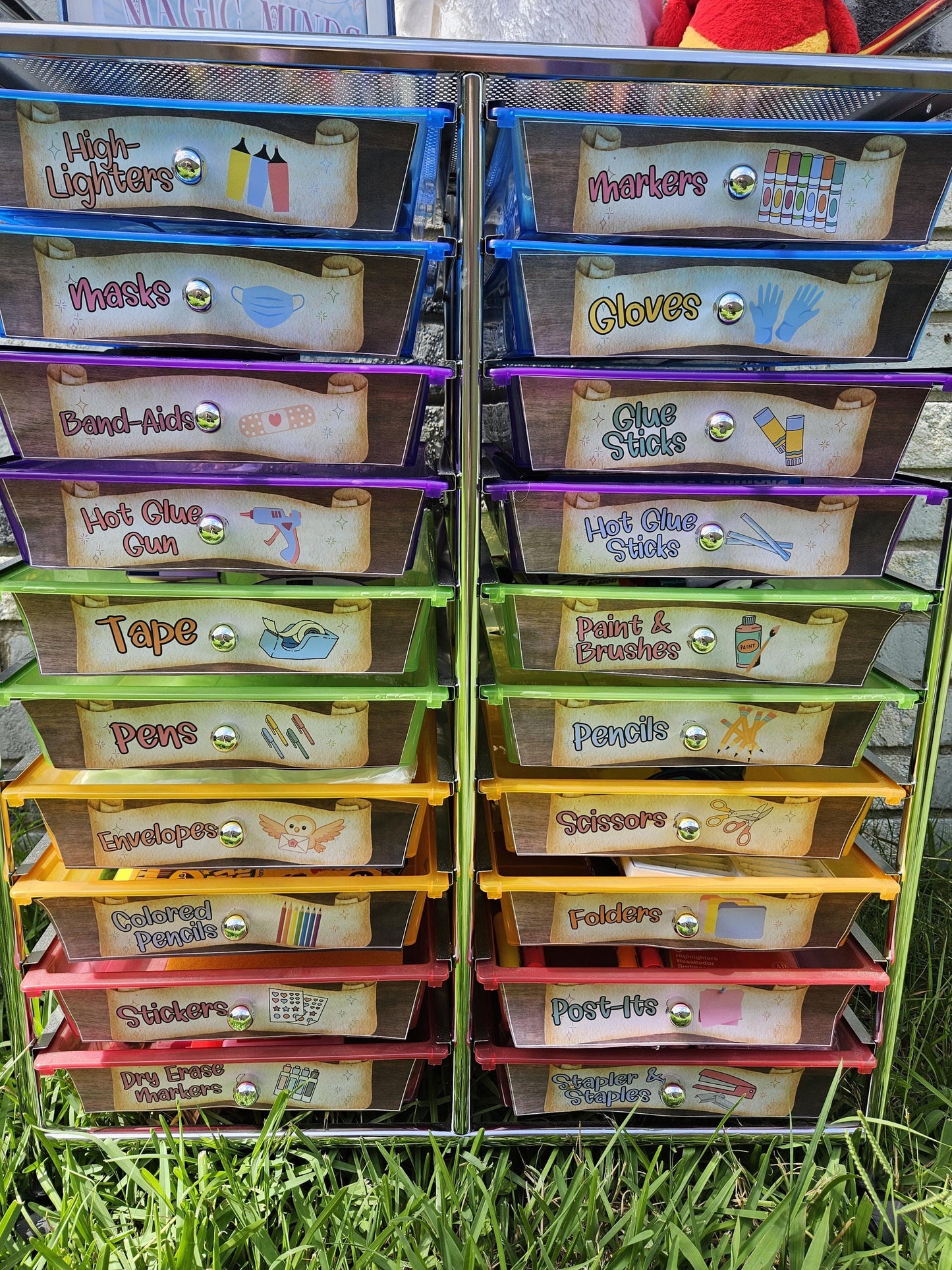 Magic Minds Library Cart Labels