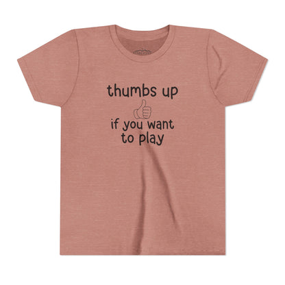Thumbs Up If You Want to Play Tee | Inclusive Kids Shirt