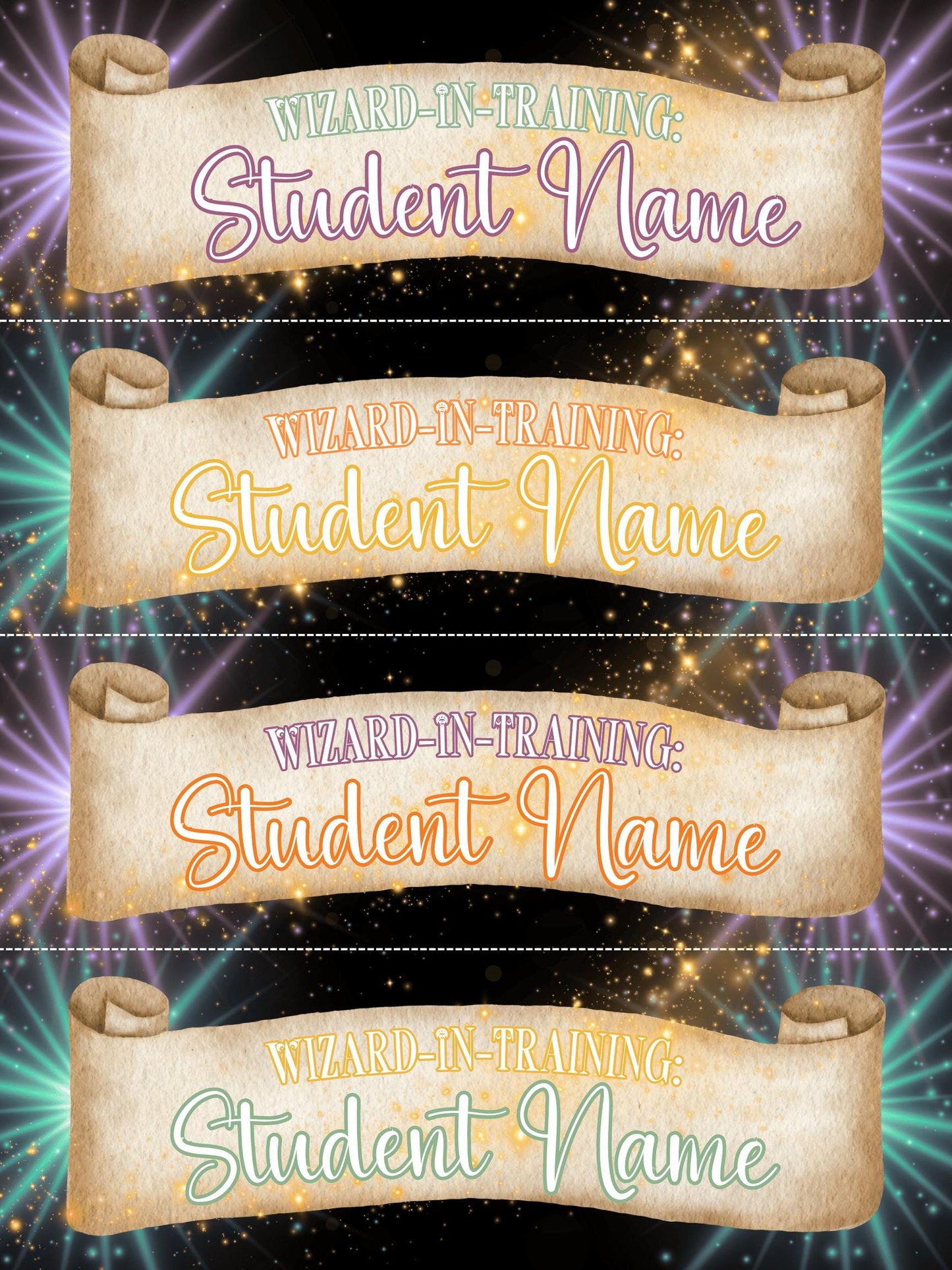 Magic Minds Editable Name Plates