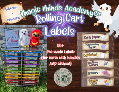 Magic Minds™ Teacher Supply Cart Labels