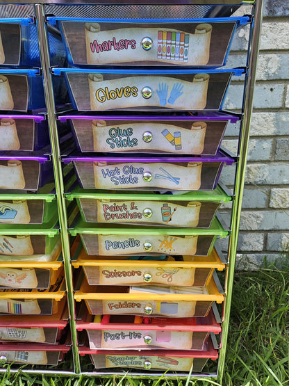 Magic Minds™ Teacher Supply Cart Labels