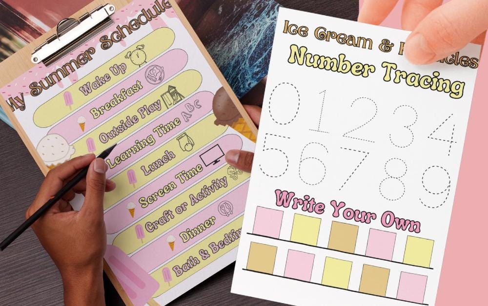 Summer Learning Pack - Ice Cream & Popsicles