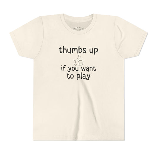 Thumbs Up If You Want to Play Tee | Inclusive Kids Shirt