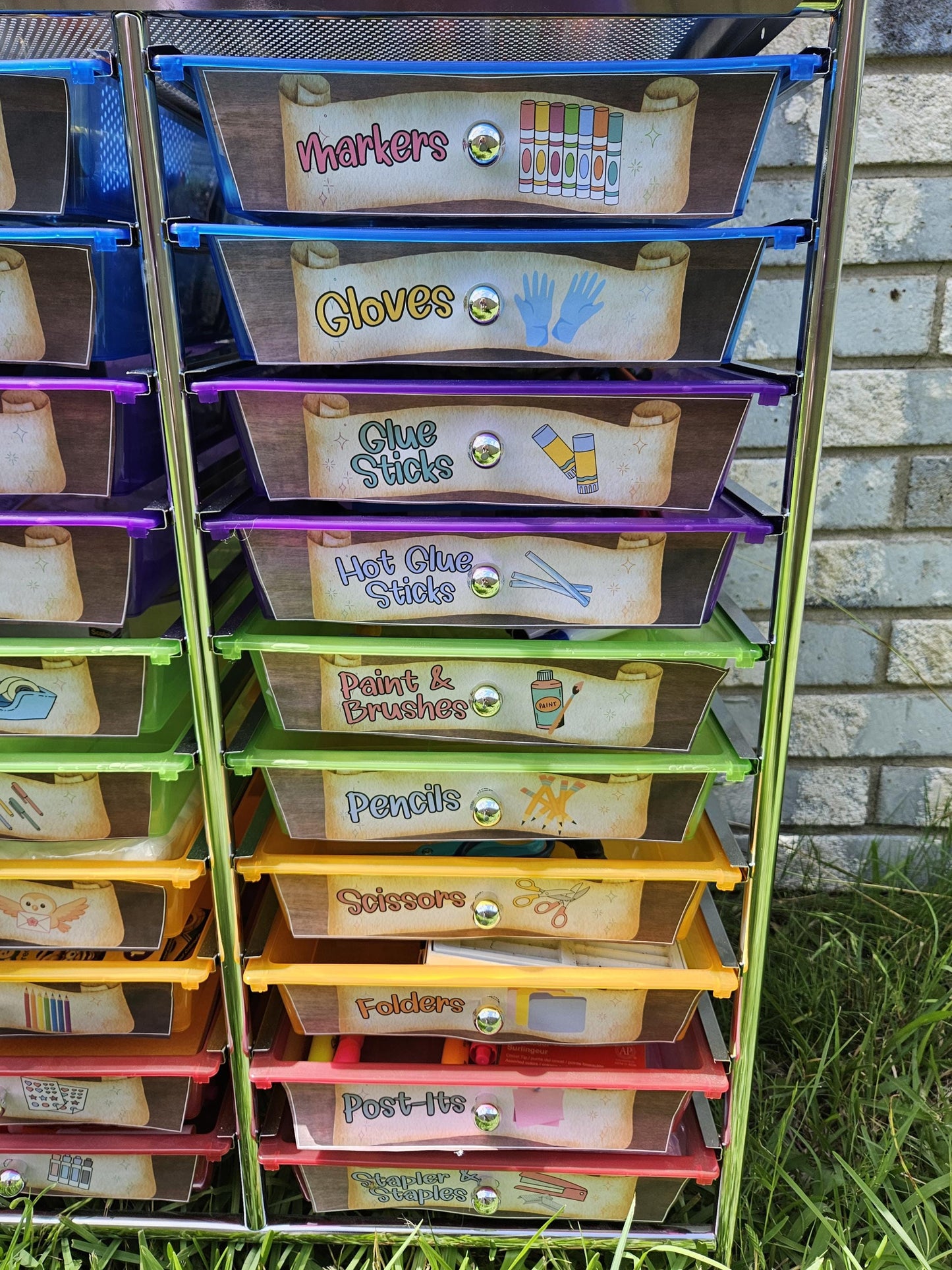 Magic Minds™ Rolling Supply Cart Label MEGA BUNDLE