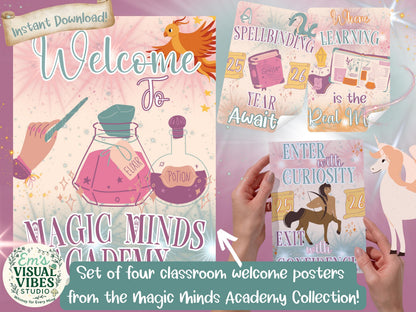 Magic Minds Academy Welcome Poster Set Classroom Decor