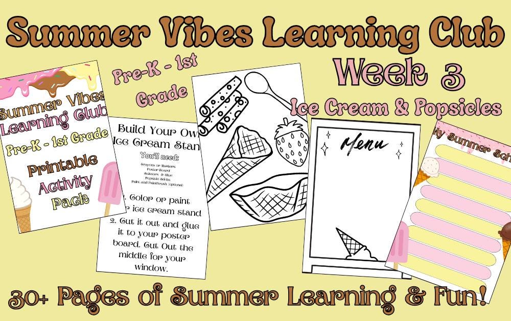 Summer Learning Pack - Ice Cream & Popsicles