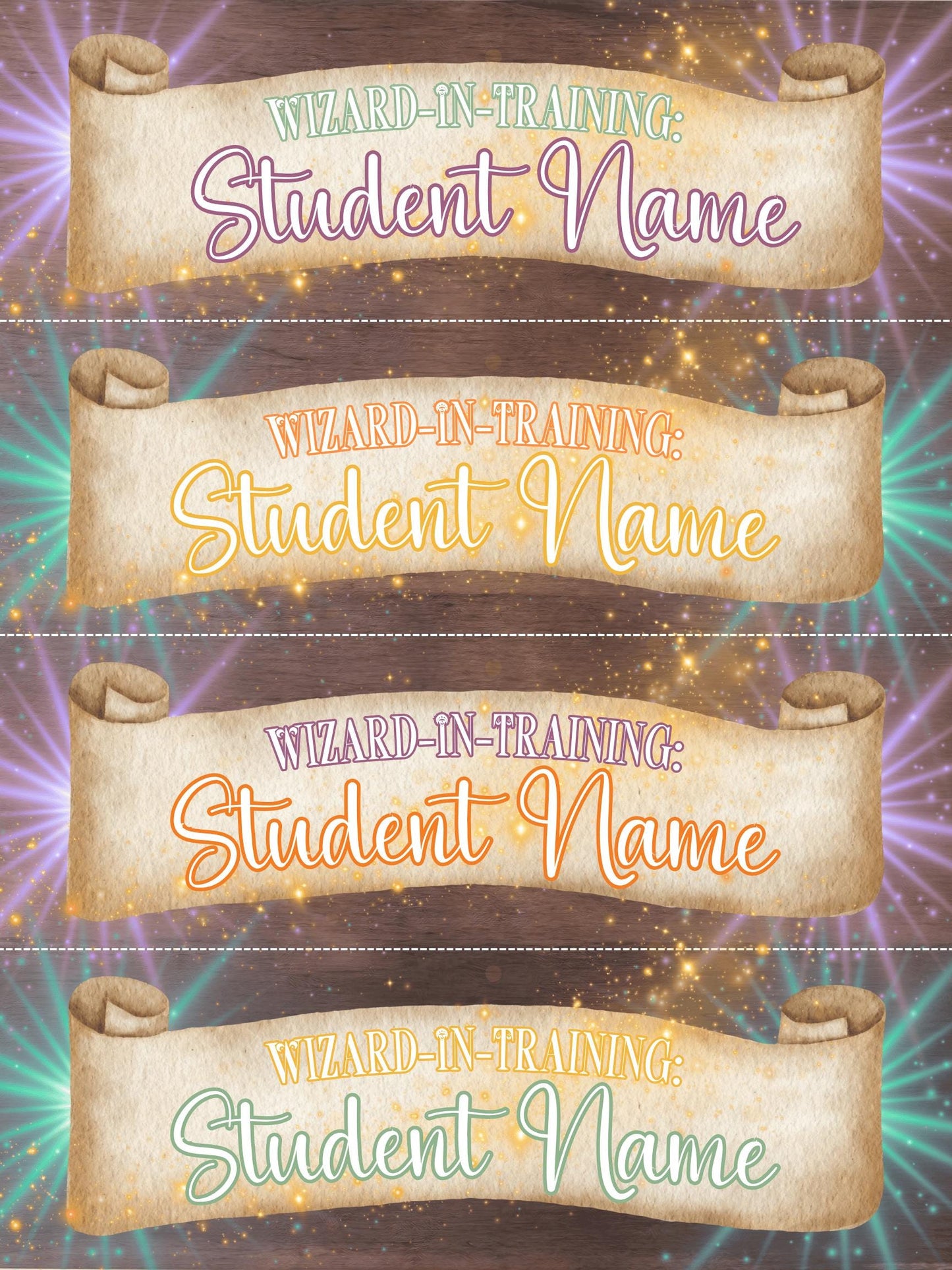 Magic Minds Editable Name Plates