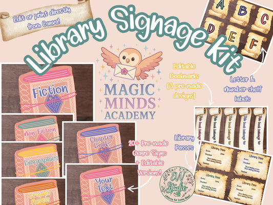 Magic Minds Library Signage Kit