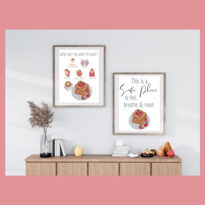 Calming Corner Cozy Coffee & Toast Poster Set