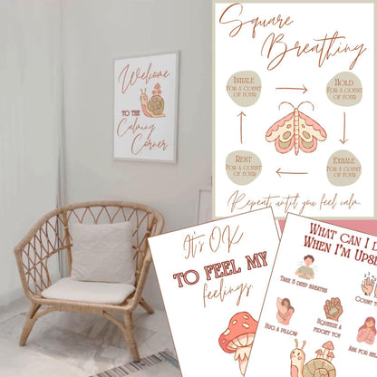 Gentle Calming Corner Whimsy Woods Poster Set