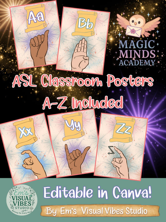 Magic Minds™ ASL Classroom Alphabet Posters