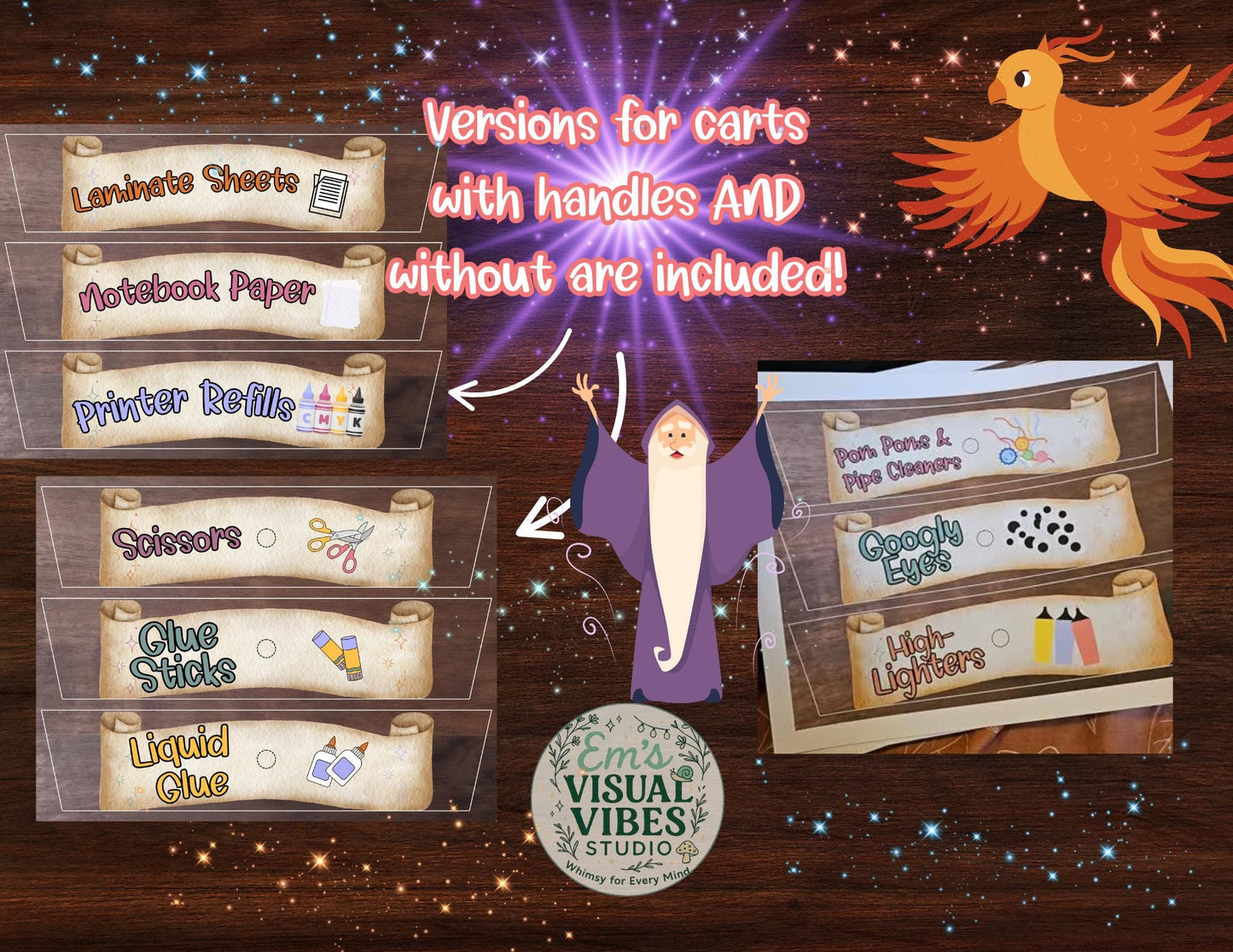 Magic Minds™ Teacher Supply Cart Labels