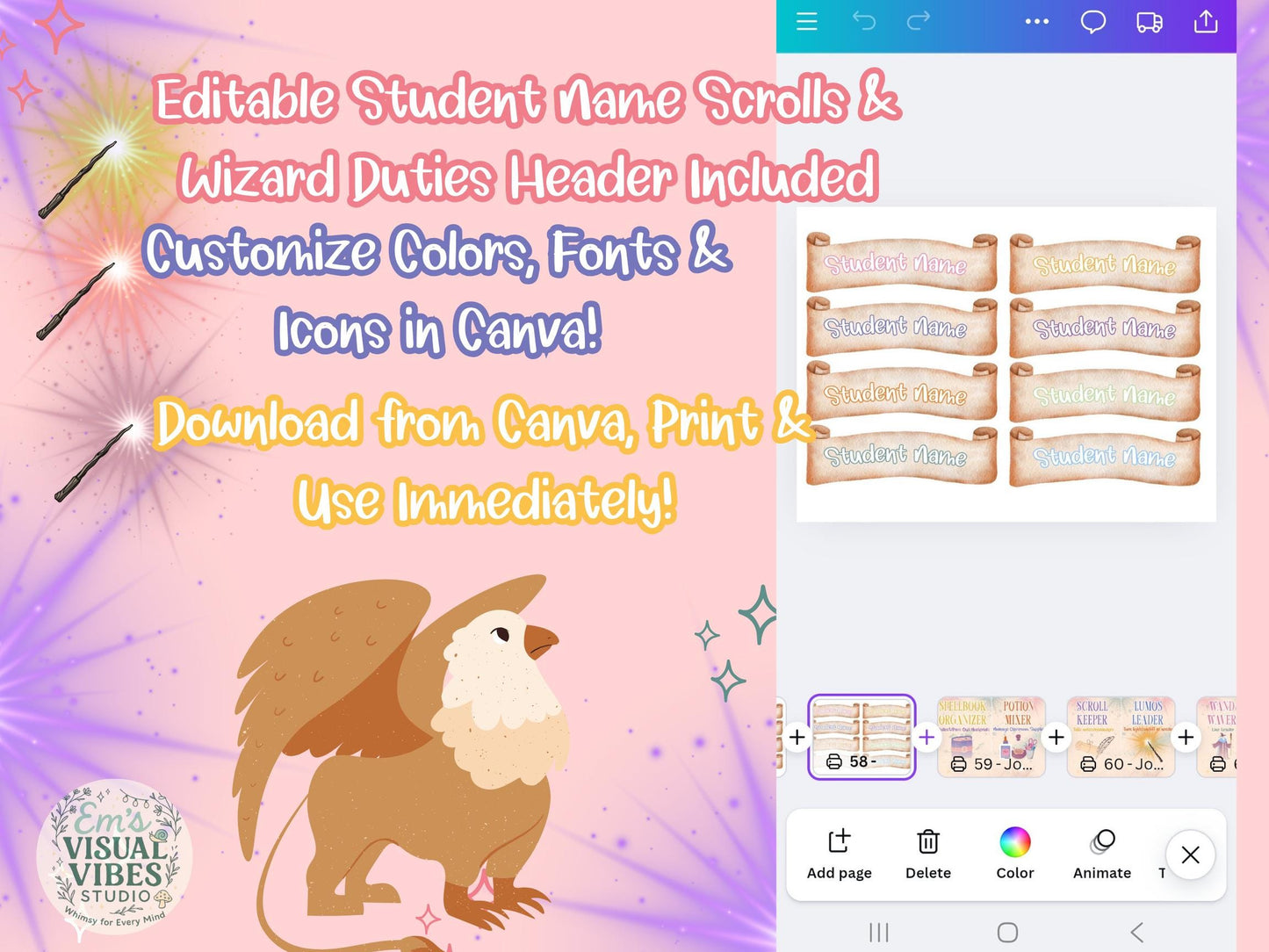 Magic Minds™ Classroom Jobs Display