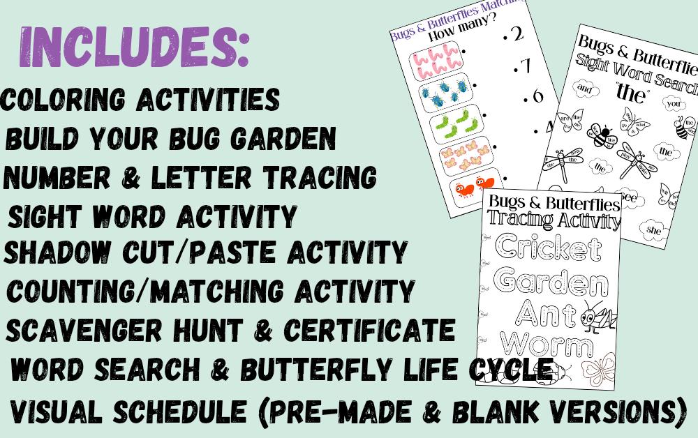Summer Learning Pack - Bugs & Butterflies