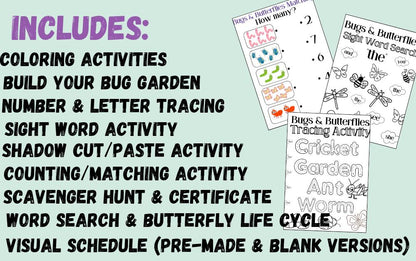 Summer Learning Pack - Bugs & Butterflies