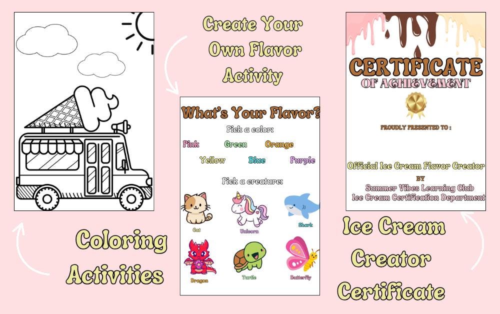 Summer Learning Pack - Ice Cream & Popsicles