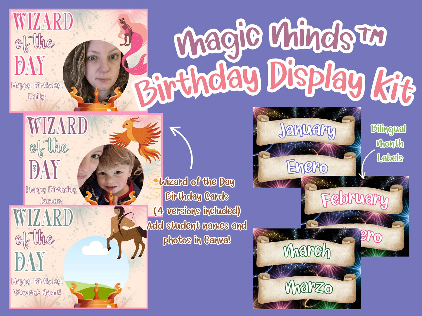 Wizard-Themed Birthday Bulletin Board Kit